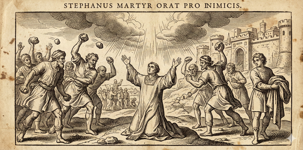 Stephanus Martyr Orat Pro Nimicis – "Stephen the Martyr Prays for His Enemies"